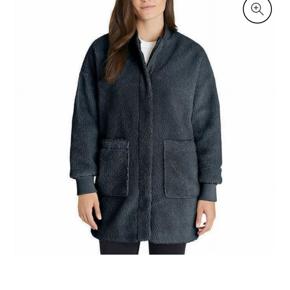 Eddie Bauer Women's Dark Gray fleece parka no hood